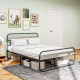 King Size Steel Industrial Bed Frame - Black