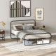 King Size Steel Industrial Bed Frame - Black