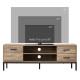 Light Industrial-Style TV Stand Cabinet - Brown/Black