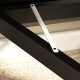 Six-Seater Drop-Leaf Dining Table, with Wheels - Grey Wood-Effect