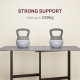 Six-Seater Drop-Leaf Dining Table, with Wheels - Grey Wood-Effect