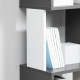 Modern 5-Tier Bookshelf, Freestanding Bookcase Storage Shelving for Living Room Home Office Study, White and Dark Grey