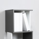 Modern 5-Tier Bookshelf, Freestanding Bookcase Storage Shelving for Living Room Home Office Study, White and Dark Grey