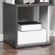Modern 5-Tier Bookshelf, Freestanding Bookcase Storage Shelving for Living Room Home Office Study, White and Dark Grey
