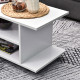 Modern TV Cabinet Stand Storage Shelves Table Mobile Bedroom Furniture Bookshelf Bookcase White
