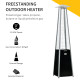 Outsunny 11.2KW Outdoor Patio Gas Heater Freestanding Pyramid Propane Heater Garden Tower Heater with Wheels, Dust Cover, Regula