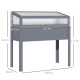Outsunny Raised Garden Bed 2-IN-1 Wood Cold Frame Greenhouse with Elevated Garden Box, Openable Top for Flowers, Vegetables, Pla