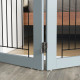 PawHut Foldable Pet Gate, with Three Panels &amp; Two Support Feet - Grey