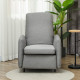 Push Back Recliner Armchair, Fabric High Back Reclining Chair with Adjustable Leg Rest and Pocket Spring Seat for Living Room, B