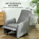 Push Back Recliner Armchair, Fabric High Back Reclining Chair with Adjustable Leg Rest and Pocket Spring Seat for Living Room, B