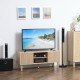 Sliding Door TV Cabinet Stand - Oak Wood-Effect