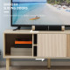 Sliding Door TV Cabinet Stand - Oak Wood-Effect