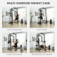 SPORTNOW 3 In 1 Smith Machine with Dual Cable Pulley System, Chest Press Station, 17-Level Squat Rack and Barbell Bar