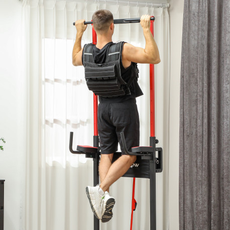 SPORTNOW 30KG Adjustable Weighted Vest, Weight Vest with 30 Metal Weights, Adjustable Straps and Reflective Strips, for Men and 