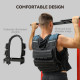 SPORTNOW 30KG Adjustable Weighted Vest, Weight Vest with 30 Metal Weights, Adjustable Straps and Reflective Strips, for Men and 