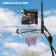 SPORTNOW Basketball Hoop Outdoor, Height Adjustable Basketball Hoop and Stand with Rebound System, Weighted Base, Portable on Wh