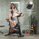 SPORTNOW Indoor Exercise Bike, Quiet Stationary Bike, Stylish Cycling Machine with Adjustable Seat and Resistance, LCD Monitor, 