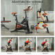 SPORTNOW Indoor Exercise Bike, Quiet Stationary Bike, Stylish Cycling Machine with Adjustable Seat and Resistance, LCD Monitor, 