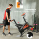 SPORTNOW Indoor Exercise Bike, Quiet Stationary Bike, Stylish Cycling Machine with Adjustable Seat and Resistance, LCD Monitor, 