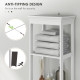Tall Bathroom Cabinet, Slim Bathroom Storage Cabinet with 2 Open Shelves, Soft Close Door and Drawer, Adjustable Shelf, Narrow C