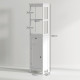 Tall Bathroom Cabinet, Slim Bathroom Storage Cabinet with 2 Open Shelves, Soft Close Door and Drawer, Adjustable Shelf, Narrow C