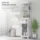 Tall Bathroom Cabinet, Slim Bathroom Storage Cabinet with 2 Open Shelves, Soft Close Door and Drawer, Adjustable Shelf, Narrow C