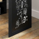 Three-Part Work Desk, with Storage and Chalkboard - Black