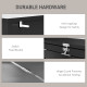 Three-Part Work Desk, with Storage and Chalkboard - Black