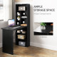 Three-Part Work Desk, with Storage and Chalkboard - Black