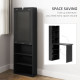 Three-Part Work Desk, with Storage and Chalkboard - Black