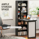Three-Part Work Desk, with Storage and Writing Board - Black