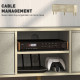 TV Cabinet Stand Unit for TVs up to 50&#039;&#039; with Foldable Drawers, Entertainment Centre for Living Room Natural