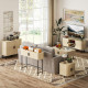 TV Stand Cabinet for TVs up to 55 Inches, TV Unit with Storage Shelves and Cupboard for Living Room, Oak Tone