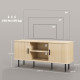 TV Stand Cabinet for TVs up to 55 Inches, TV Unit with Storage Shelves and Cupboard for Living Room, Oak Tone