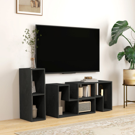 TV Stand for TVs up to 75 Inches, Free Combination TV Unit with Storage Shelves, Extendable Entertainment Centre for Living Room