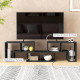 TV Stand for TVs up to 75 Inches, Free Combination TV Unit with Storage Shelves, Extendable Entertainment Centre for Living Room