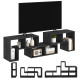 TV Stand for TVs up to 75 Inches, Free Combination TV Unit with Storage Shelves, Extendable Entertainment Centre for Living Room