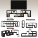 TV Stand for TVs up to 75 Inches, Free Combination TV Unit with Storage Shelves, Extendable Entertainment Centre for Living Room