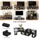 TV Stand for TVs up to 75 Inches, Free Combination TV Unit with Storage Shelves, Extendable Entertainment Centre for Living Room