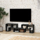 TV Stand for TVs up to 75 Inches, Free Combination TV Unit with Storage Shelves, Extendable Entertainment Centre for Living Room