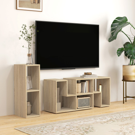 TV Stand for TVs up to 75 Inches, Free Combination TV Unit with Storage Shelves, Extendable Entertainment Centre for Living Room