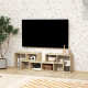 TV Stand for TVs up to 75 Inches, Free Combination TV Unit with Storage Shelves, Extendable Entertainment Centre for Living Room