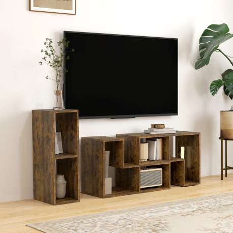 TV Stand for TVs up to 75 Inches, Free Combination TV Unit with Storage Shelves, Extendable Entertainment Centre for Living Room