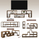 TV Stand for TVs up to 75 Inches, Free Combination TV Unit with Storage Shelves, Extendable Entertainment Centre for Living Room