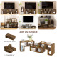 TV Stand for TVs up to 75 Inches, Free Combination TV Unit with Storage Shelves, Extendable Entertainment Centre for Living Room