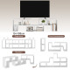 TV Stand for TVs up to 75 Inches, Free Combination TV Unit with Storage Shelves, Extendable Entertainment Centre for Living Room
