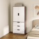 Two Door, Two Drawer Wardrobe - White/Brown