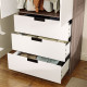 Two Door, Two Drawer Wardrobe - White/Brown