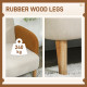 Two-Seater Velvet-Feel Mid Century Sofa - Cream/Orange