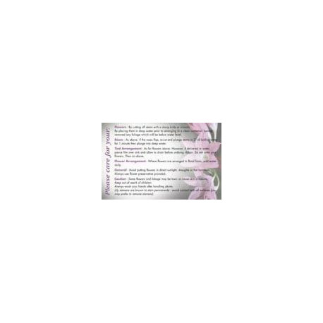 Cut Flowers Care Card